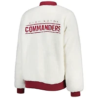 Veste réversible pour femme G-III 4Her by Carl Banks Oatmeal/Bourgogne Washington Commanders Switchback Full-Zip