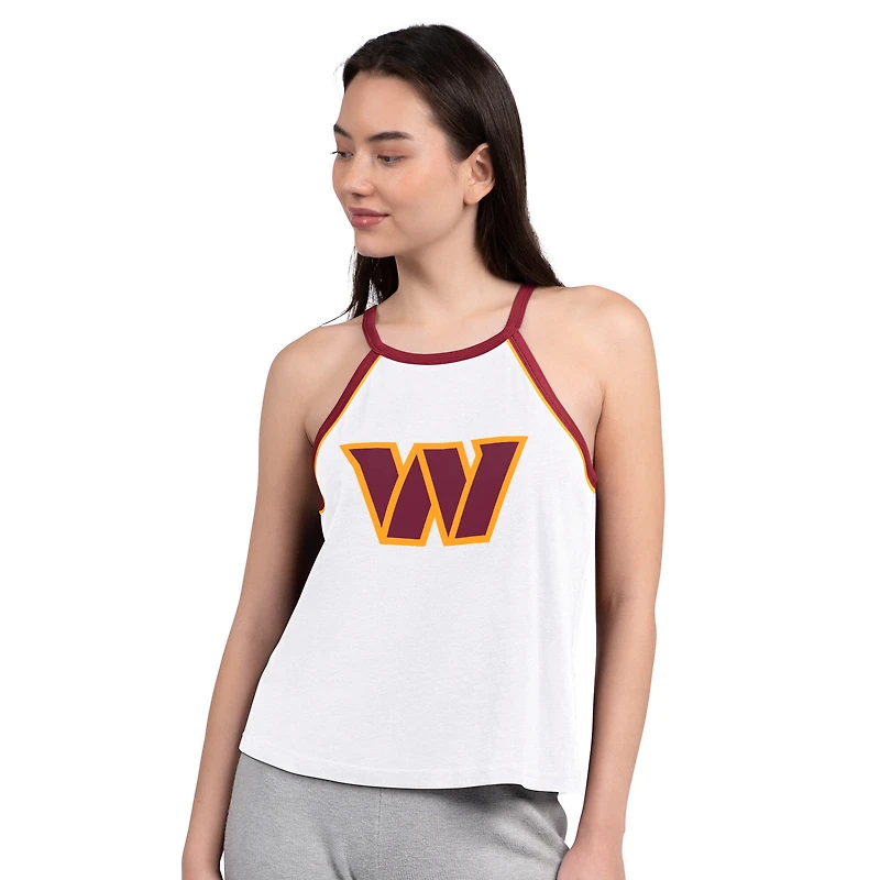 Women's G-III 4Her by Carl Banks White Washington Commanders Redemption Win Slub Tank Top