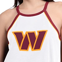 Women's G-III 4Her by Carl Banks  White Washington Commanders Redemption Win Slub Tank Top