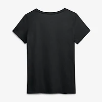 T-shirt à col en V noir logo principal des Washington Commanders pour femmes