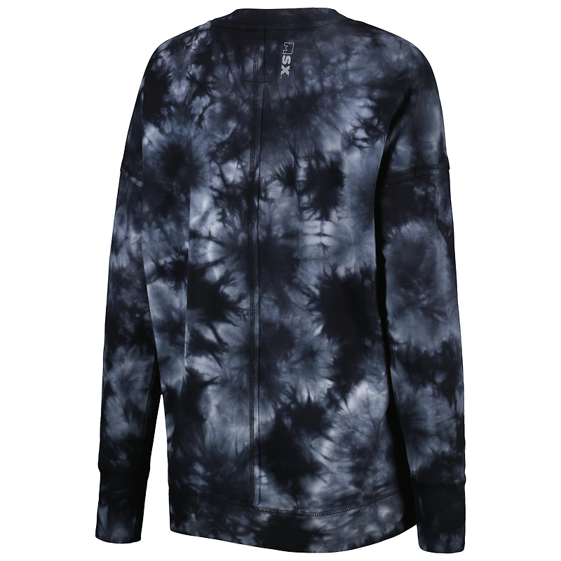 Sweat-shirt à enfiler teint par nœuds MSX by Michael Strahan Black Washington Commanders Bailey pour femmes