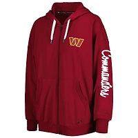Sweat à capuche léger entièrement zippé pour femme MSX by Michael Strahan Bordeaux Washington Commanders Emerson