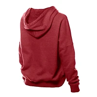 Women's New Era Burgundy Washington Commanders Throwback Boxy Hoodie Sweatshirt