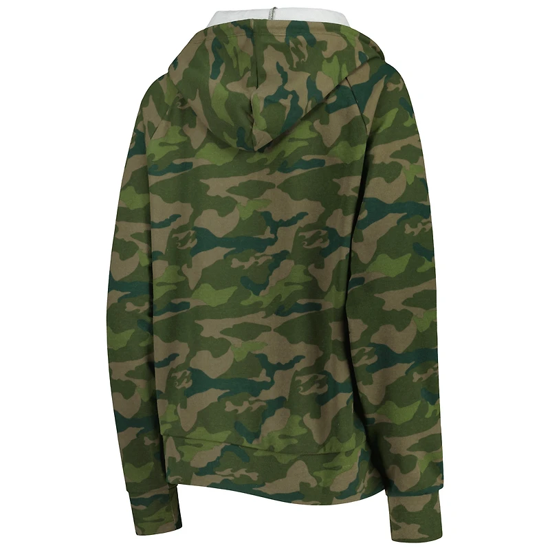 Sweat à capuche raglan entièrement zippé New Era Washington Commanders pour femme