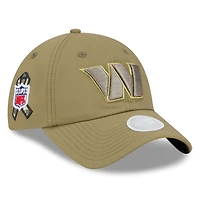 Women's New Era  Green Washington Commanders 2025 Salute to Service Pony Tail Adjustable Hat
