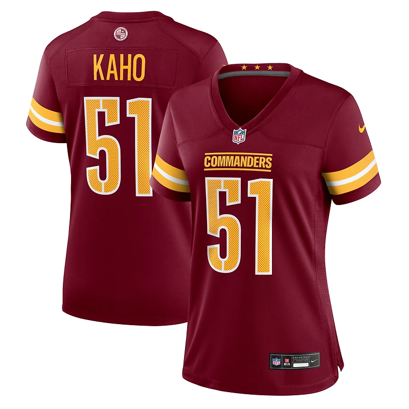 Maillot de match Nike Ale Kaho bordeaux pour femme des Washington Commanders