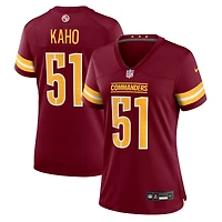 Maillot de match Nike Ale Kaho bordeaux pour femme des Washington Commanders