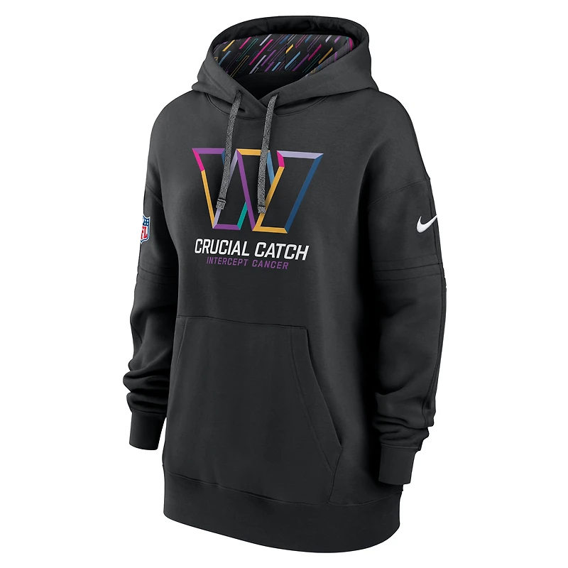 Sweat à capuche Nike noir Washington Commanders 2024 NFL Crucial Catch Club pour femme