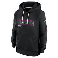 Sweat à capuche Nike noir Washington Commanders 2025 NFL Crucial Catch Sideline Standard Issue Dri-FIT pour femme