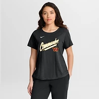 T-shirt Nike noir Washington Commanders Primetime Tri-Blend pour femme