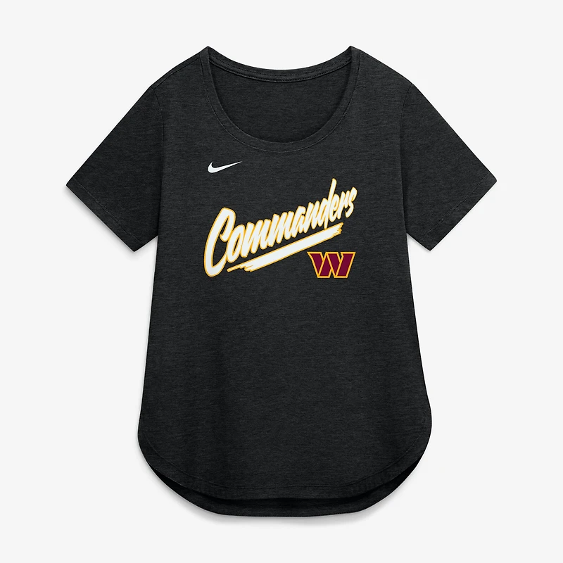 Women's Nike Black Washington Commanders Primetime Tri-Blend T-Shirt