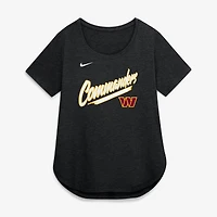 Women's Nike Black Washington Commanders Primetime Tri-Blend T-Shirt
