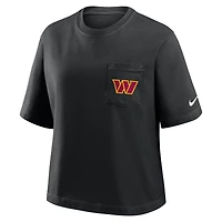 Women's Nike Black Washington Commanders Rewind Pocket Boxy T-Shirt