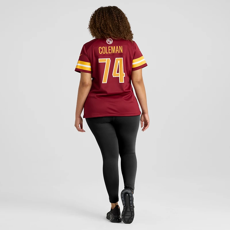 Maillot Nike Brandon Coleman bordeaux pour femme des Washington Commanders