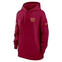 Sweat à capuche en polaire Sideline Club Nike Washington Commanders 2023 pour femme, bourgogne