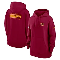 Sweat à capuche en polaire Sideline Club Nike Washington Commanders 2023 pour femme, bourgogne