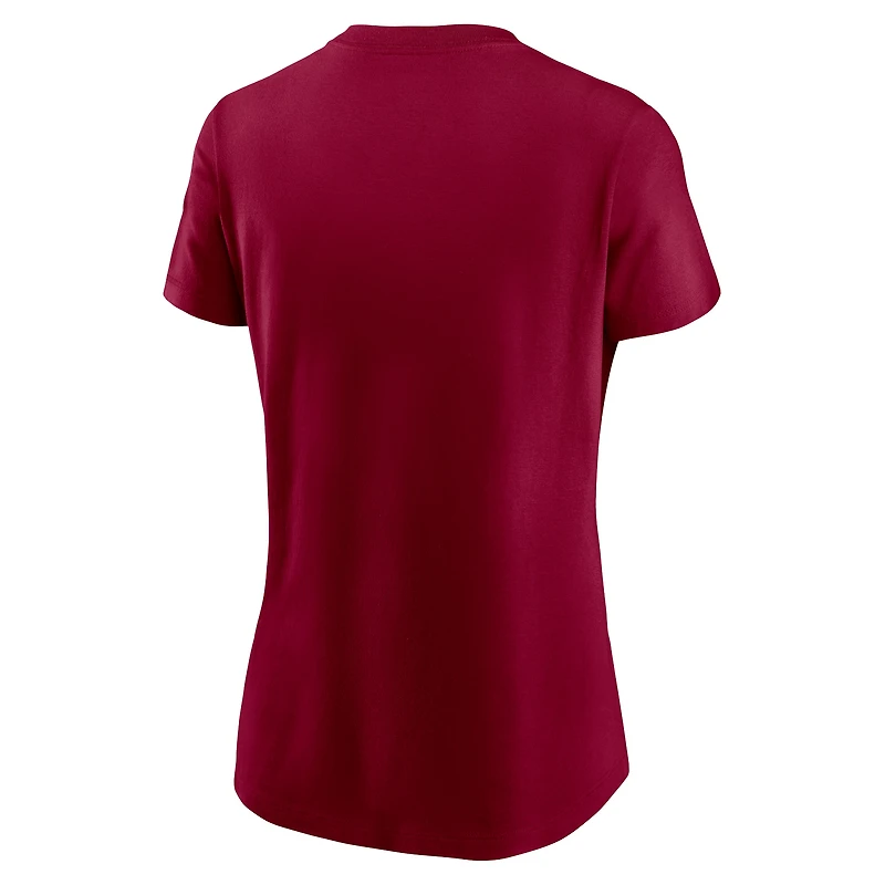 T-shirt Nike Washington Commanders 90e anniversaire pour femme, bourgogne