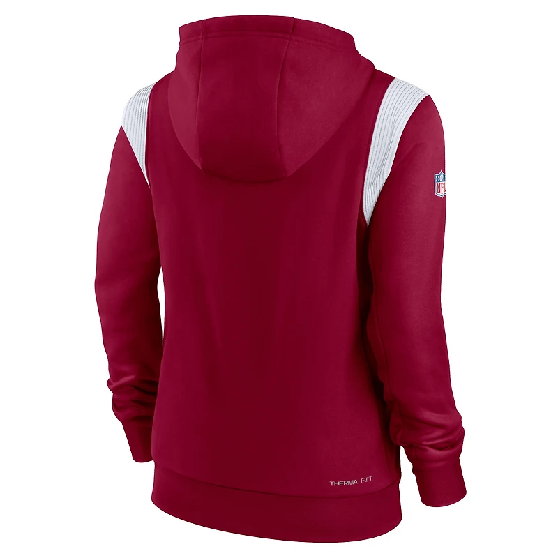 Nike Washington Commanders Athletic Stack Performance pour femme, bourgogne - Chandail à capuchon