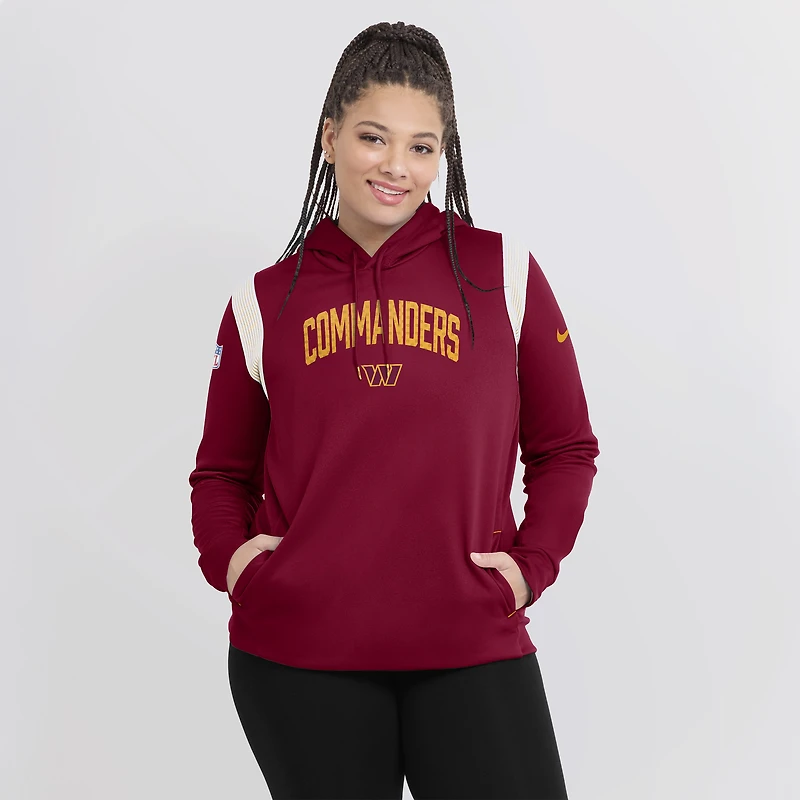 Nike Washington Commanders Athletic Stack Performance pour femme, bourgogne - Chandail à capuchon
