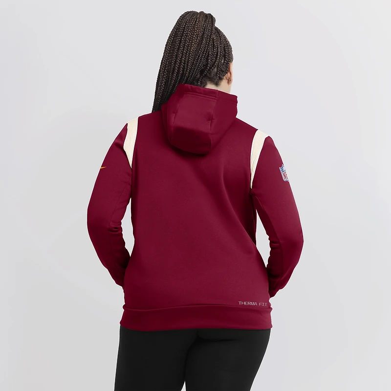 Nike Washington Commanders Athletic Stack Performance pour femme, bourgogne - Chandail à capuchon