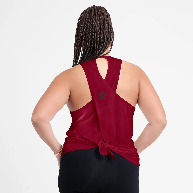 Débardeur Nike bordeaux Washington Commanders Glory Crisscross Dri-FIT pour femme