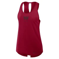Débardeur Nike bordeaux Washington Commanders Glory à dos ouvert et croisé Dri-FIT pour femme