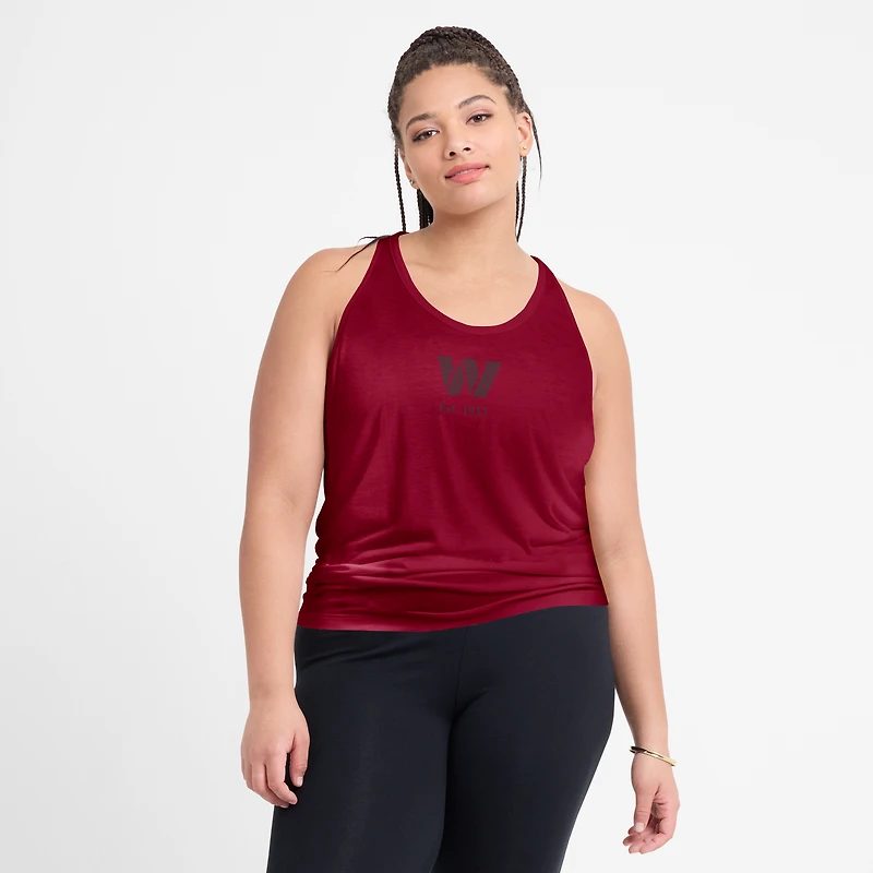 Women's Nike Burgundy Washington Commanders Glory Open-Back Crisscross Dri-FIT Tank Top