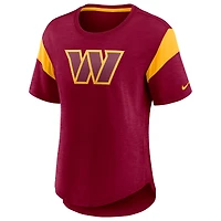 Haut tendance Nike bordeaux Washington Commanders pour femme avec logo principal