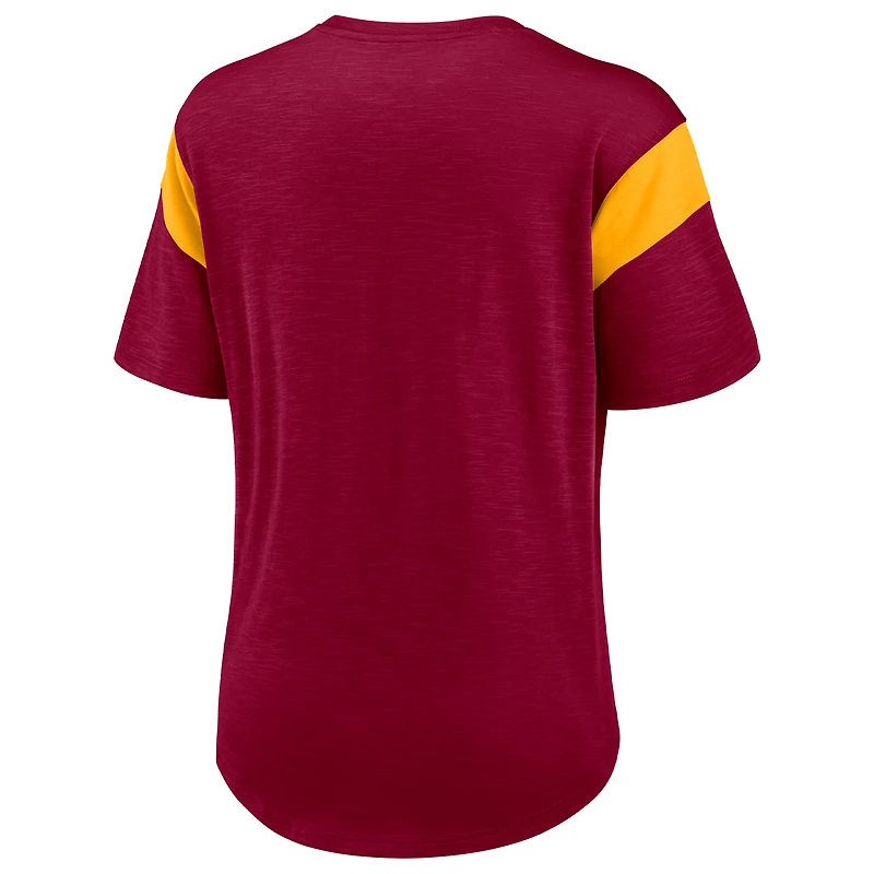 Haut tendance Nike bordeaux Washington Commanders pour femme avec logo principal
