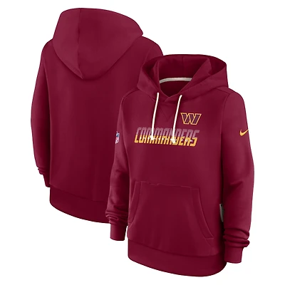 Sweat à capuche Nike Dri-FIT bordeaux Washington Commanders Sideline Standard Issue pour femme