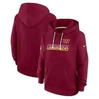 Sweat à capuche Nike Dri-FIT bordeaux Washington Commanders Sideline Standard Issue pour femme
