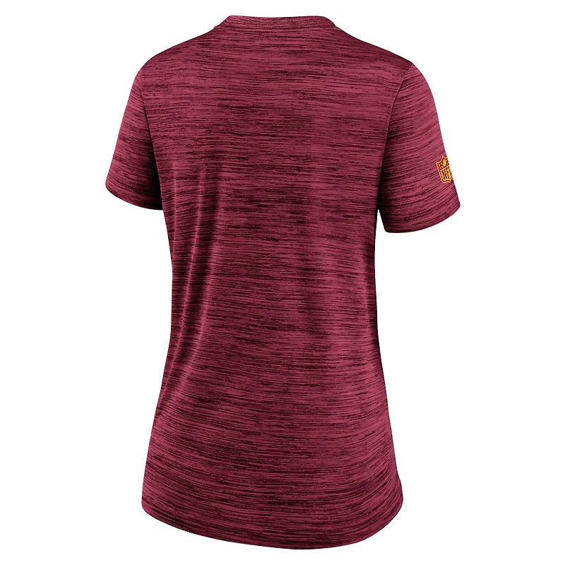 Women's Nike Burgundy Washington Commanders Sideline Velocity Dri-FIT T-Shirt
