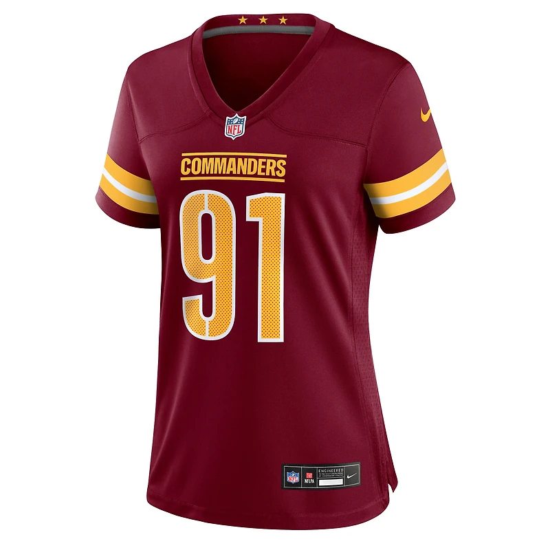 Women's Nike Carl Davis Jr.  Burgundy Washington Commanders Team Game Jersey