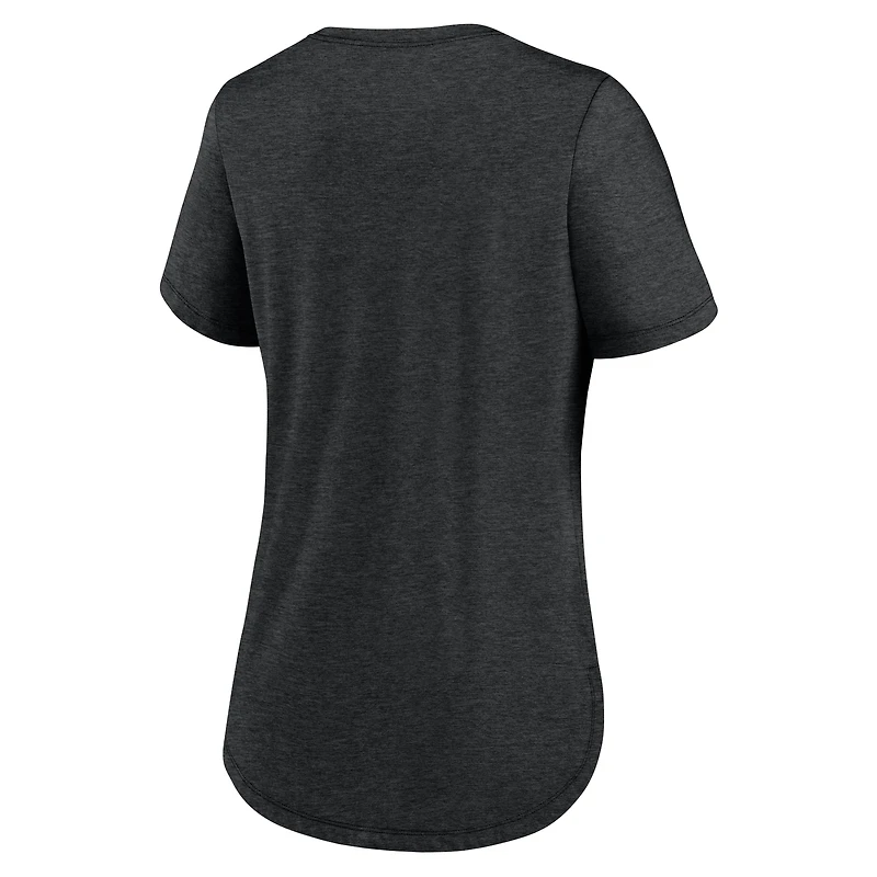 Women's Nike Charcoal Washington Commanders Script Tri-Blend T-Shirt
