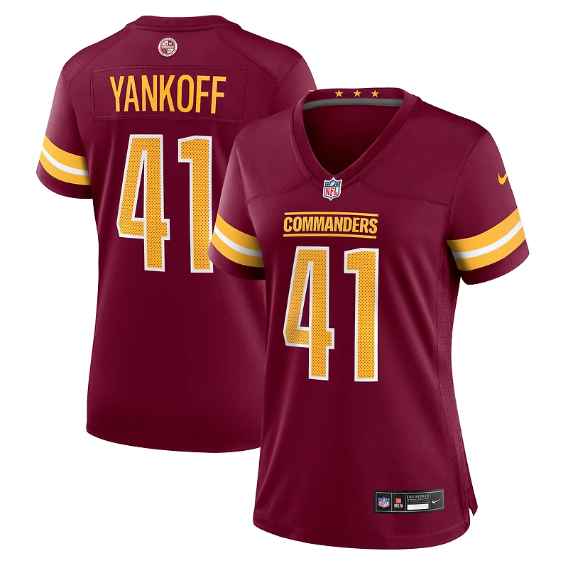 Women's Nike Colson Yankoff  Burgundy Washington Commanders Team Game Jersey