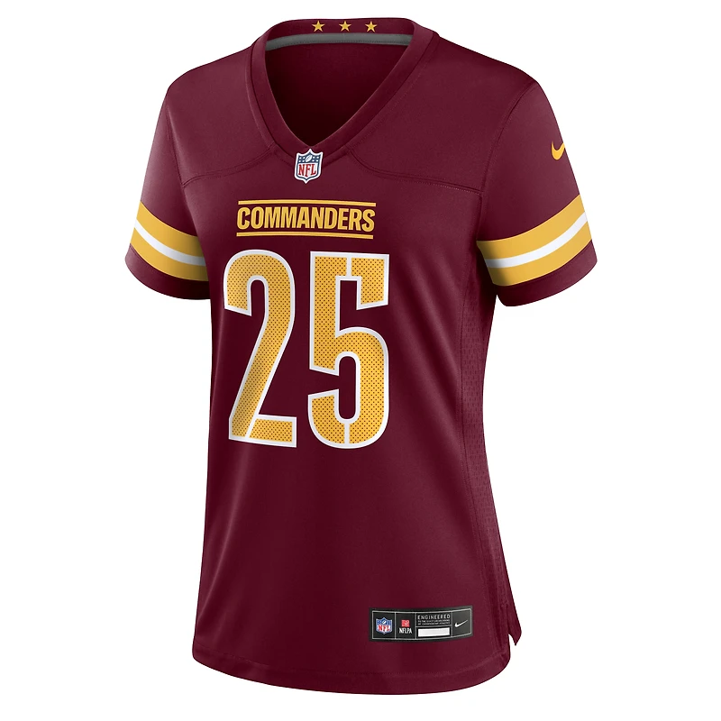 Maillot de match Nike Darnell Savage Bordeaux pour femme des Washington Commanders