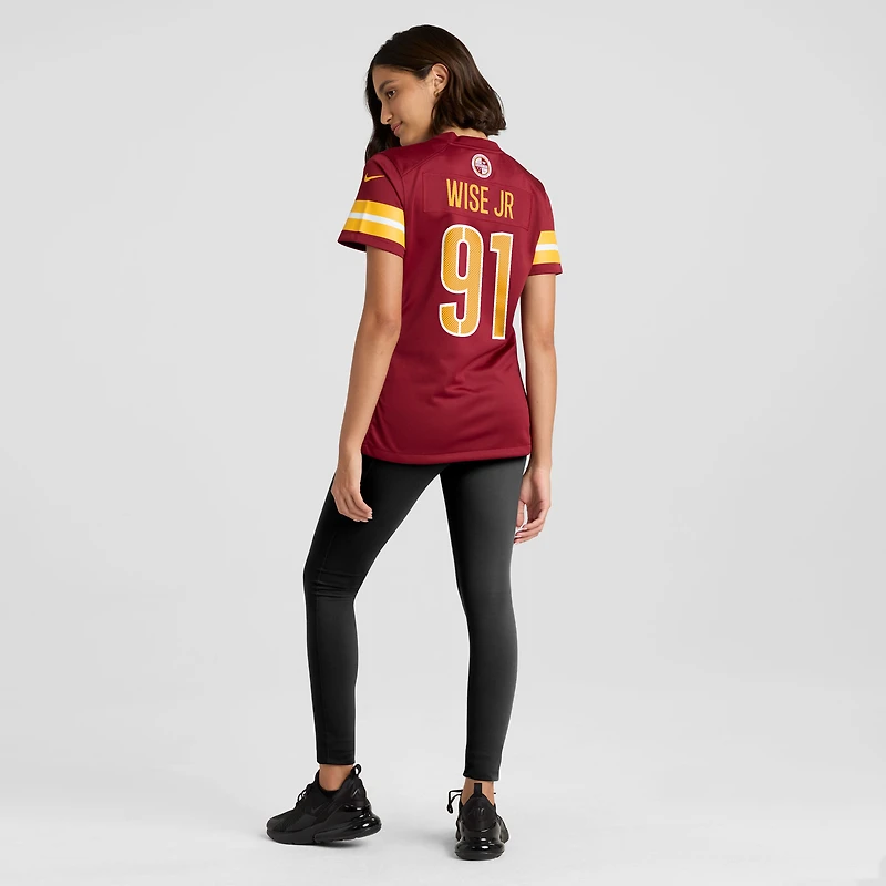 Women's Nike Deatrich Wise Jr.  Burgundy Washington Commanders Team Game Jersey
