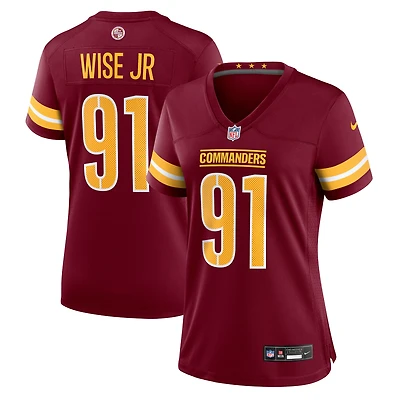 Women's Nike Deatrich Wise Jr.  Burgundy Washington Commanders Team Game Jersey