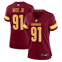 Women's Nike Deatrich Wise Jr.  Burgundy Washington Commanders Team Game Jersey