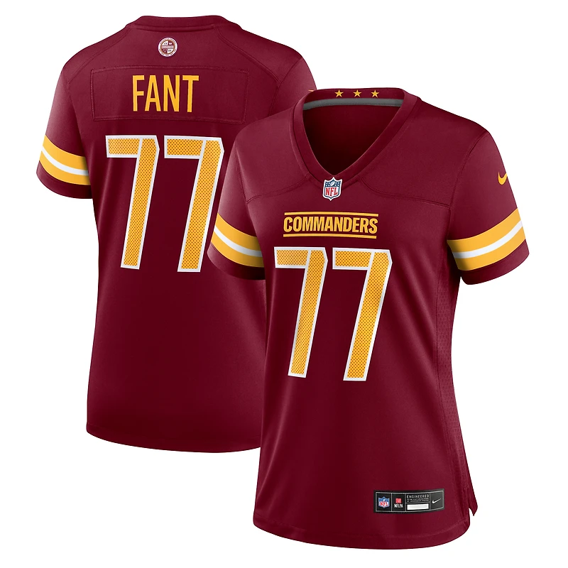 Maillot de match Nike George Fant bordeaux pour femme des Washington Commanders
