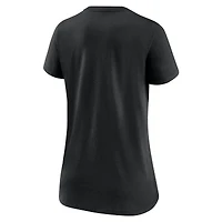 Women's Nike Heathered Black Washington Commanders Tri-Blend V-Neck T-Shirt