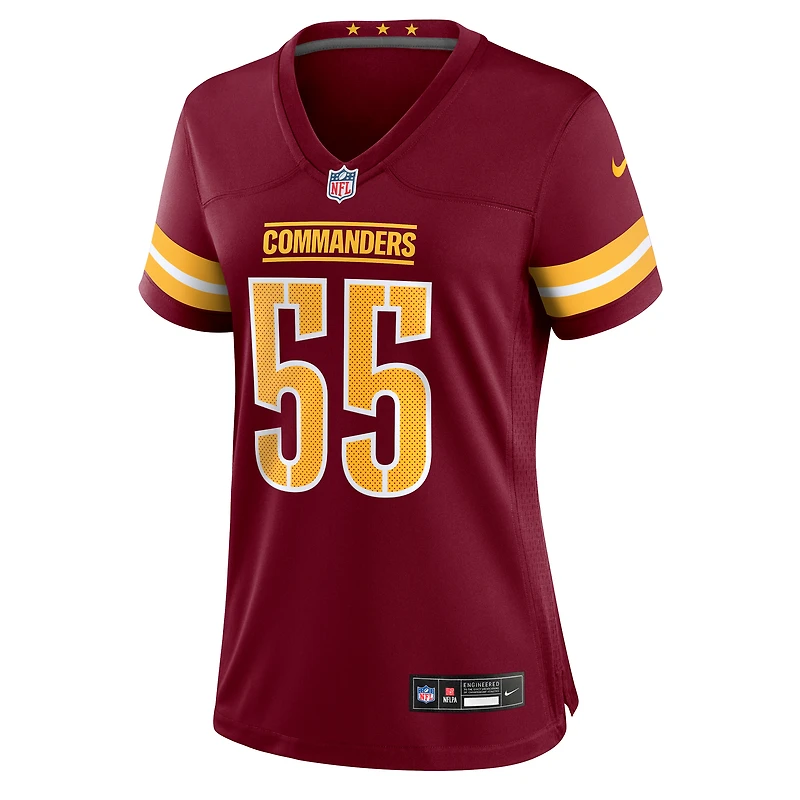 Maillot Nike Jacob Martin bordeaux pour femme des Washington Commanders