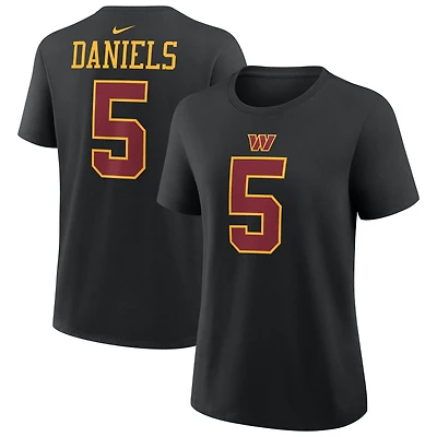 Women's Nike Jayden Daniels Washington Commanders Name & Number T-Shirt
