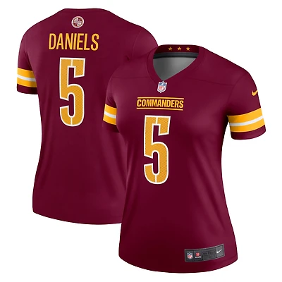 Haut Nike Jayden Daniels Bordeaux Washington Commanders Legend Player Performance pour femme