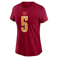 Women's Nike Jayden Daniels Burgundy Washington Commanders  Name & Number T-Shirt