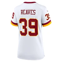Maillot Nike Jeremy Reaves blanc pour femme, édition Super Bowl, Washington Commanders