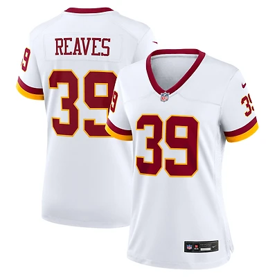 Maillot Nike Jeremy Reaves blanc pour femme, édition Super Bowl, Washington Commanders