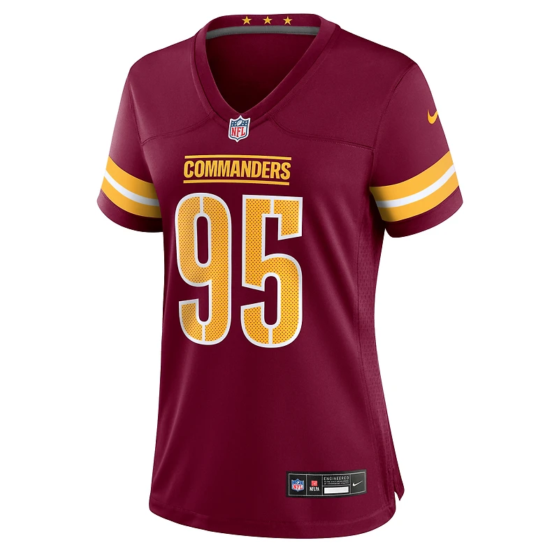 Women's Nike Jer'Zhan Newton  Burgundy Washington Commanders Team Game Jersey