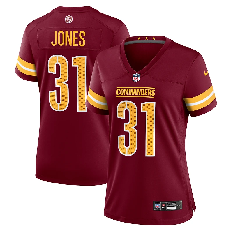 Women's Nike Jonathan Jones  Burgundy Washington Commanders Team Game Jersey