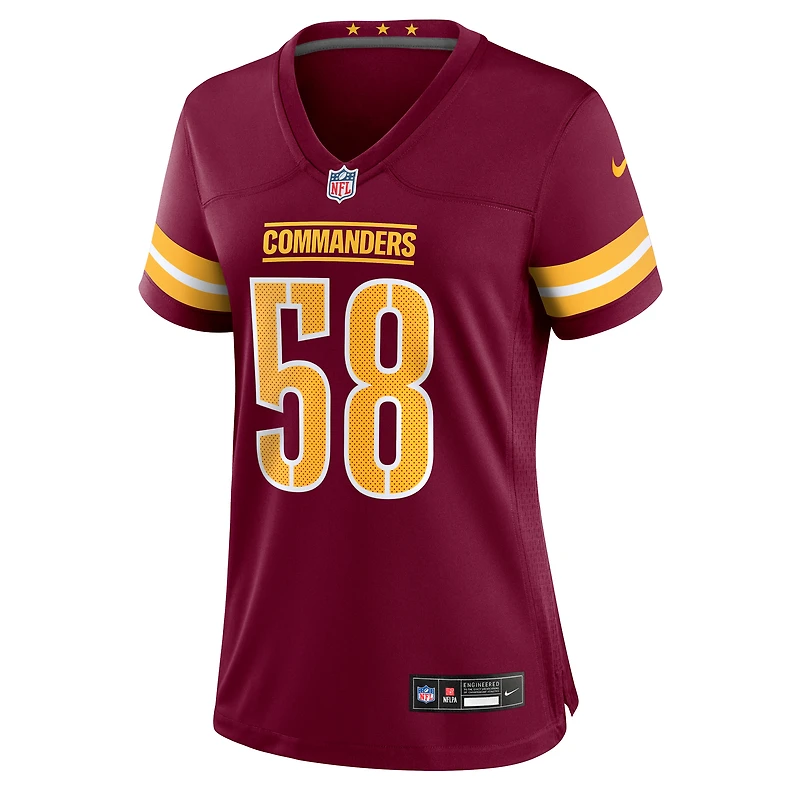 Maillot Nike Jordan Magee Bordeaux pour femme des Washington Commanders